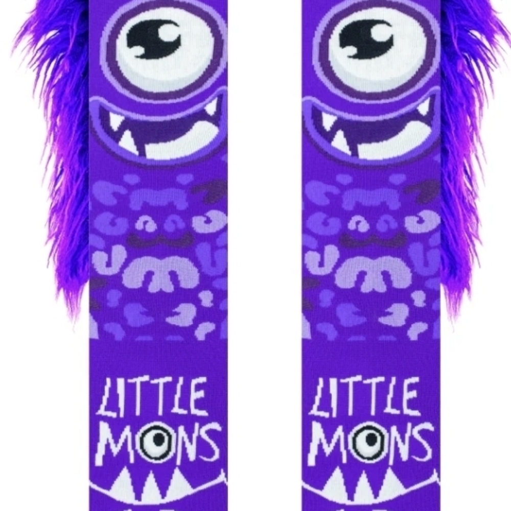 Little Moon Purple Monster Kids Socks